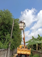 🚧ซ่อมแซมโคมไฟฟ้าสาธารณะที่ชำรุดเสียหายบ้านใหม่แม่ปาง