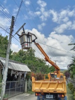 🚧ซ่อมแซมโคมไฟฟ้าสาธารณะที่ชำรุดเสียหายบ้านห้วยเรียน